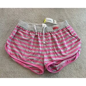 Modus Vivendi Mens XL Pop Melange Striped Shorts Fuchsia Gray Lounge Summer